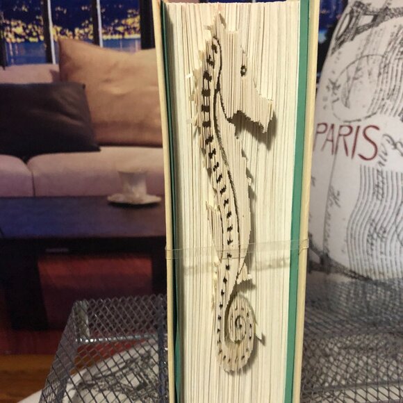 Unique Handcrafted Folded Book Art – A True Conversation Piece! - Picture 2 of 5